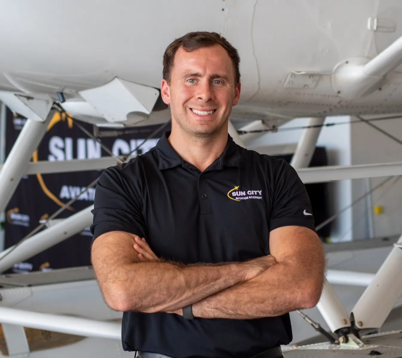 Sun City Aviation Academy Office Manager Christopher Boldrin