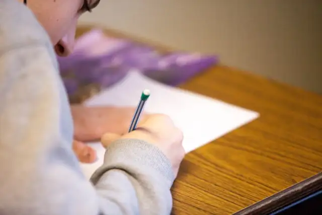 sun city aviation student taking a written exam