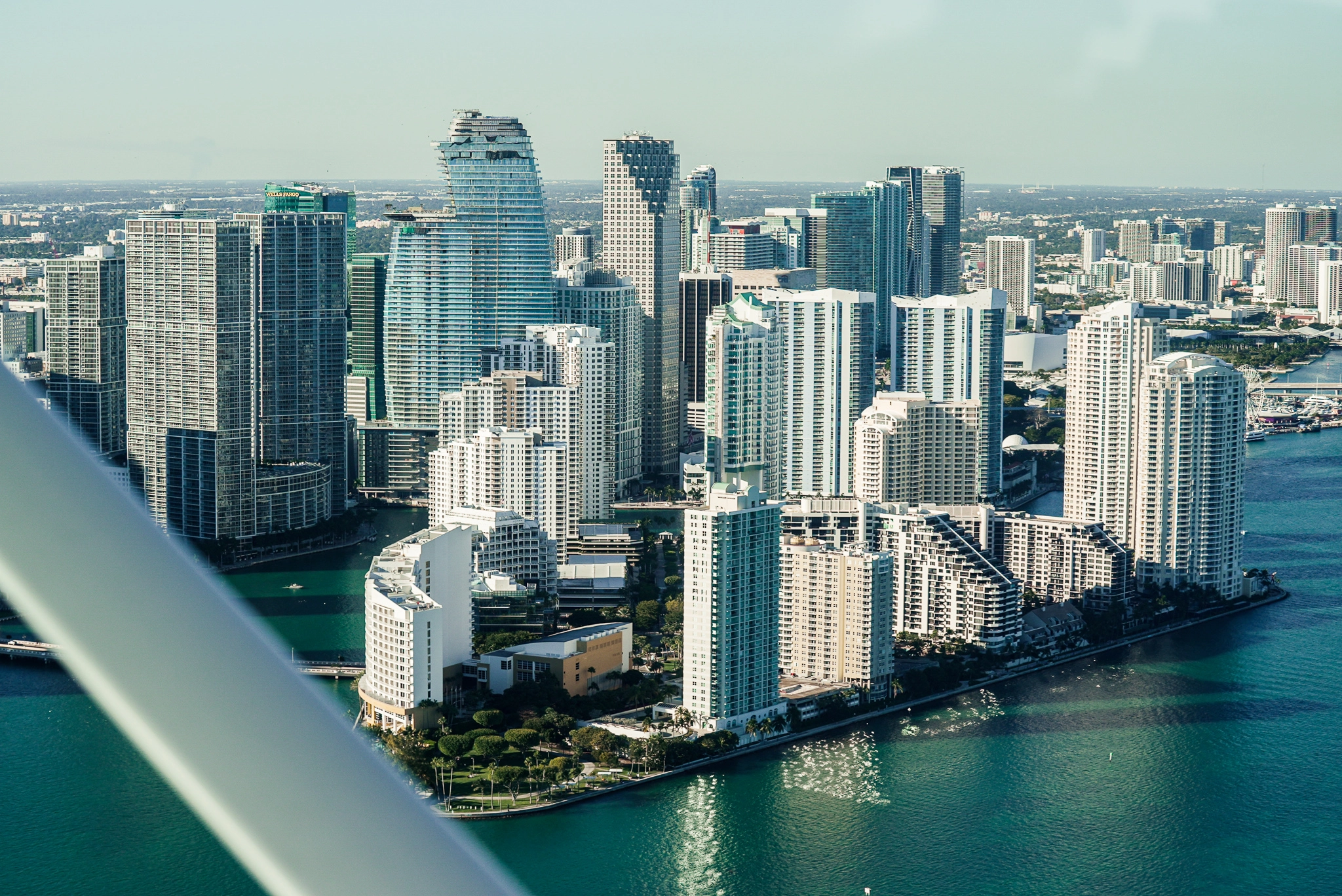 South Florida coastline viewed from a Sun City Aviation Academy training flight