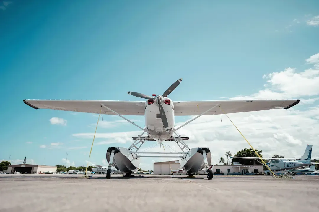 Student pilot debriefing after flight