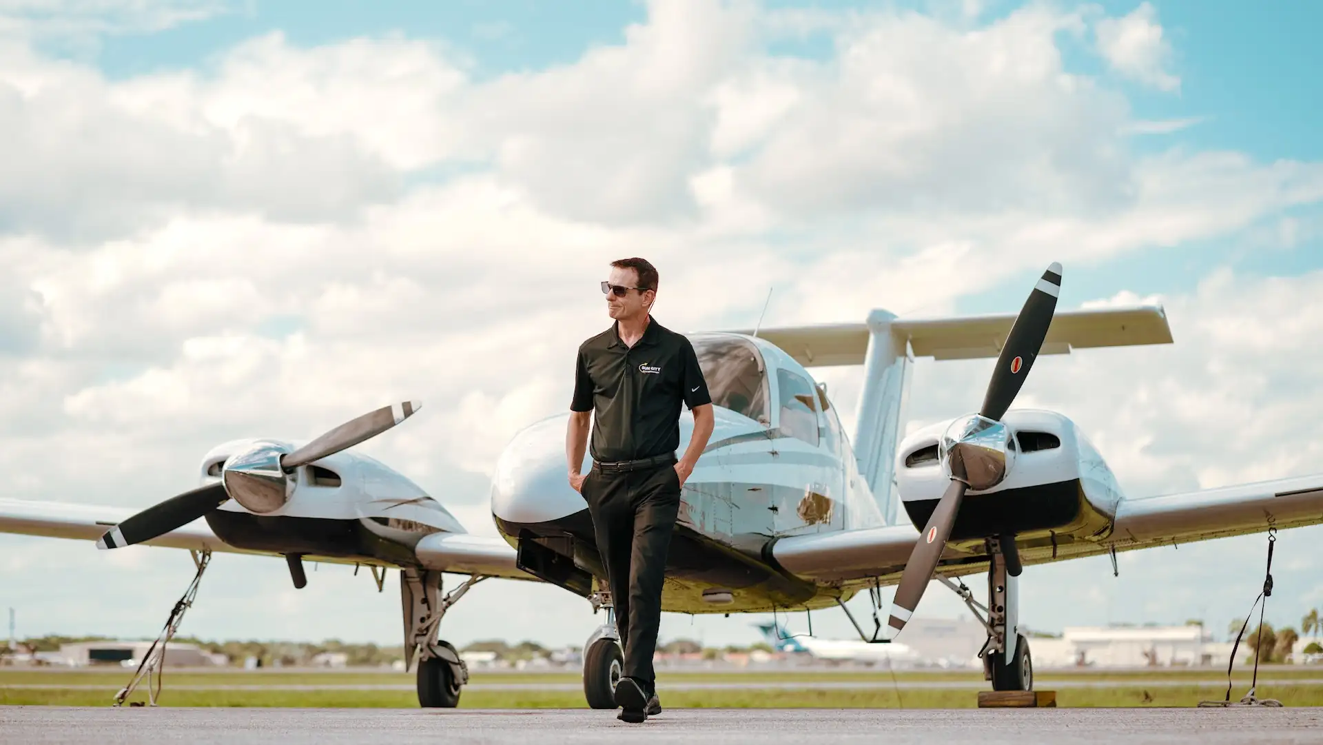 Multi-engine aircraft used for professional pilot training