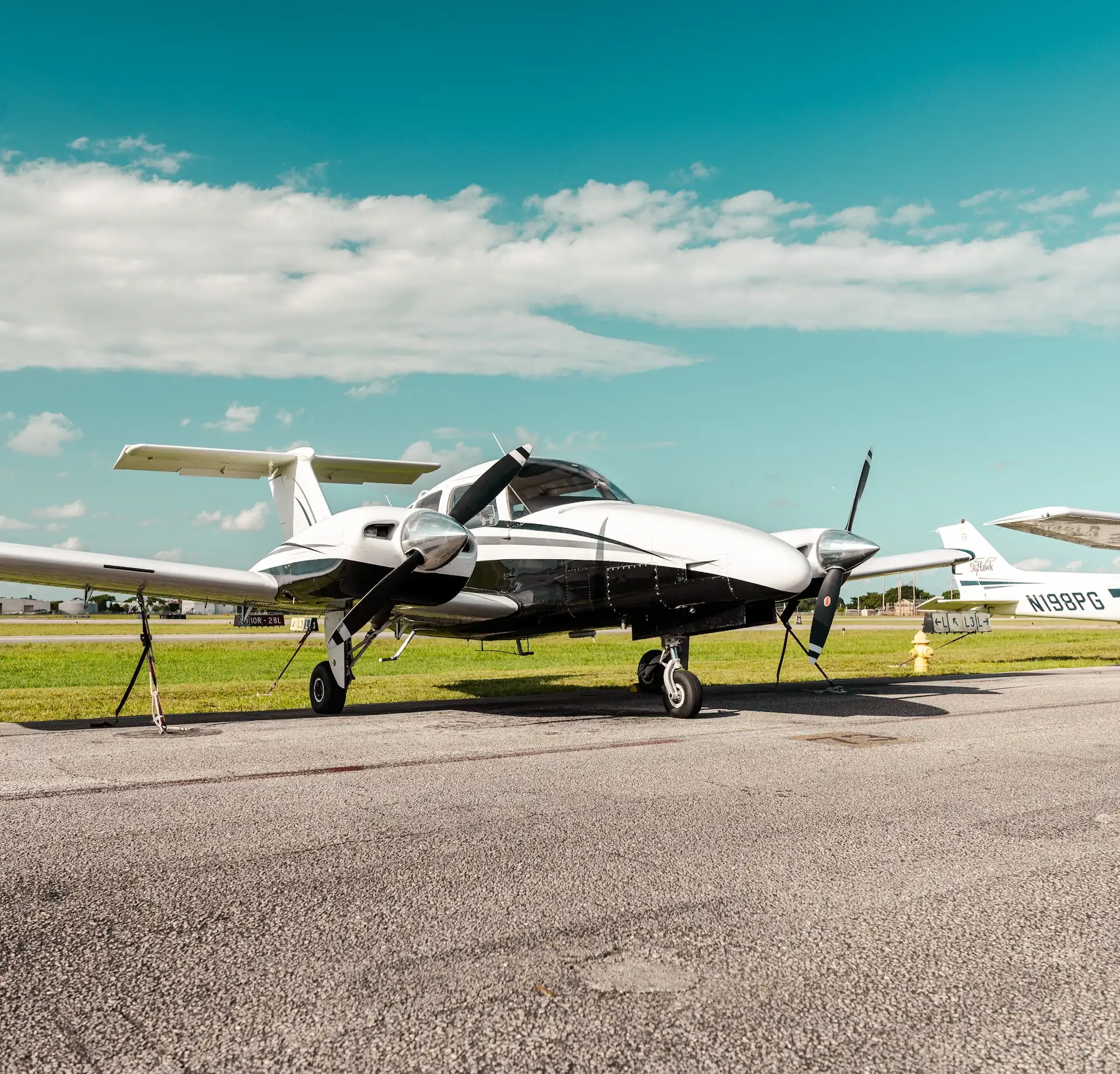 sun city aviation academy multi-engine aircraft on the runway