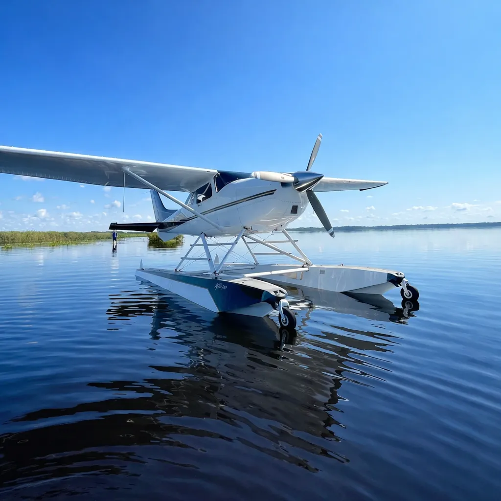 sun city aviation academy seaplane on the runway