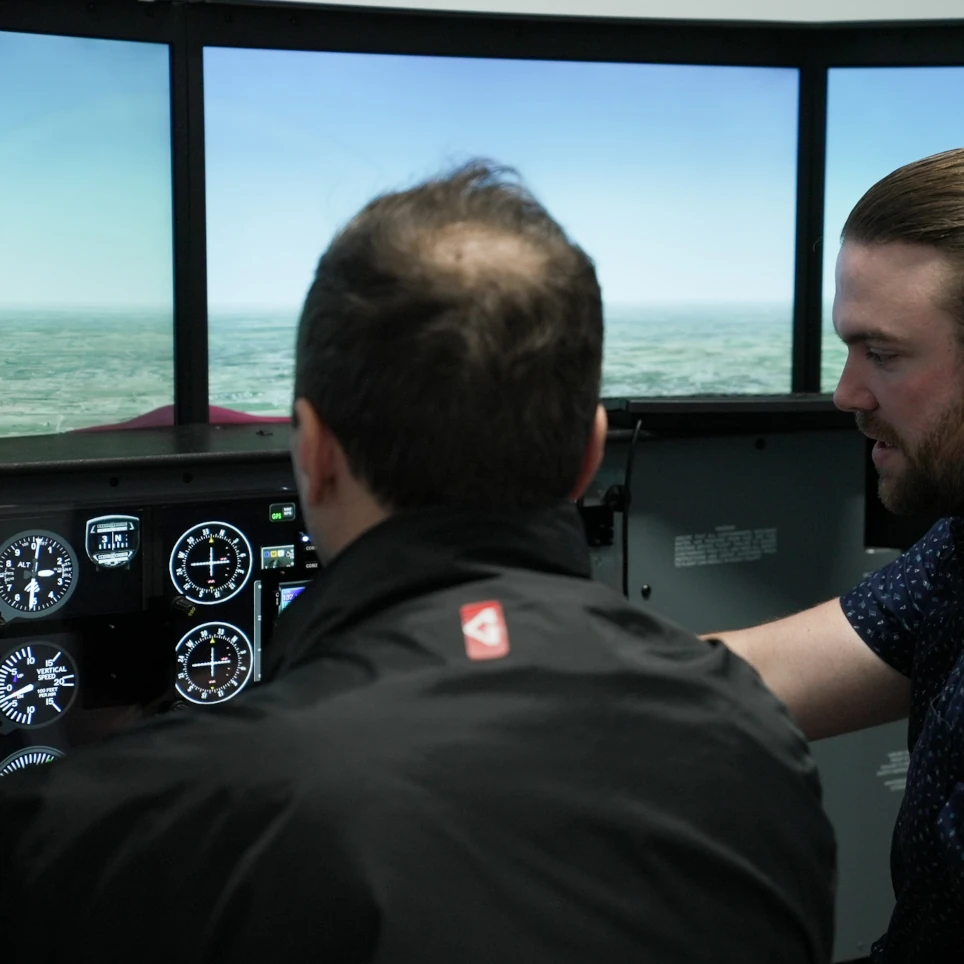 Sun City Aviation School Instructors teaching the basics of flight navigation